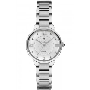 BEVERLY HILLS POLO CLUB, Crystals Silver Stainless Steel Bracelet