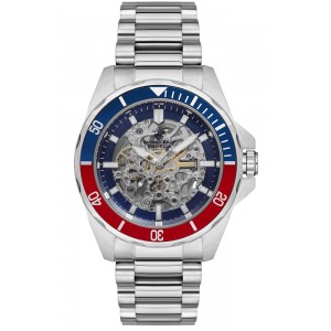 BEVERLY HILLS POLO CLUB, Automatic Silver Stainless Steel Bracelet