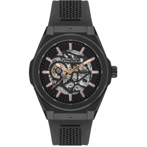 BEVERLY HILLS POLO CLUB , Automatic Black Rubber Strap