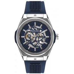 BEVERLY HILLS POLO CLUB , Automatic Blue Rubber Strap