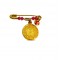 Baby pin christian charm, K9 yellow gold